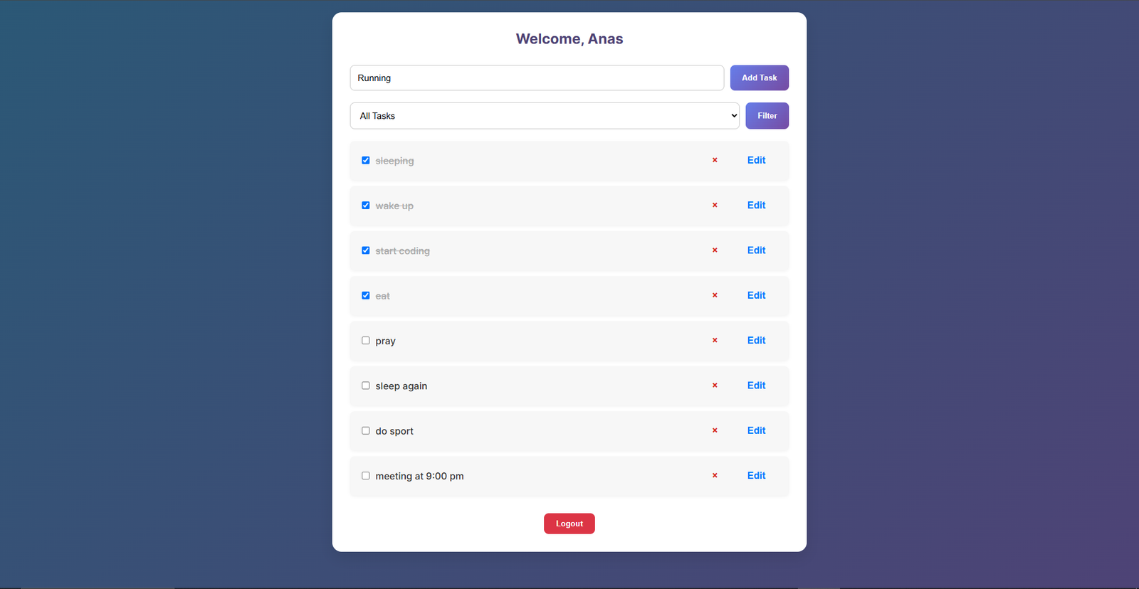 Task Manager FastAPI Version project preview